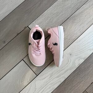 Polo Ralph Lauren Kids Pink Mesh Sneakers Size US 9C Lightweight Casual Shoes